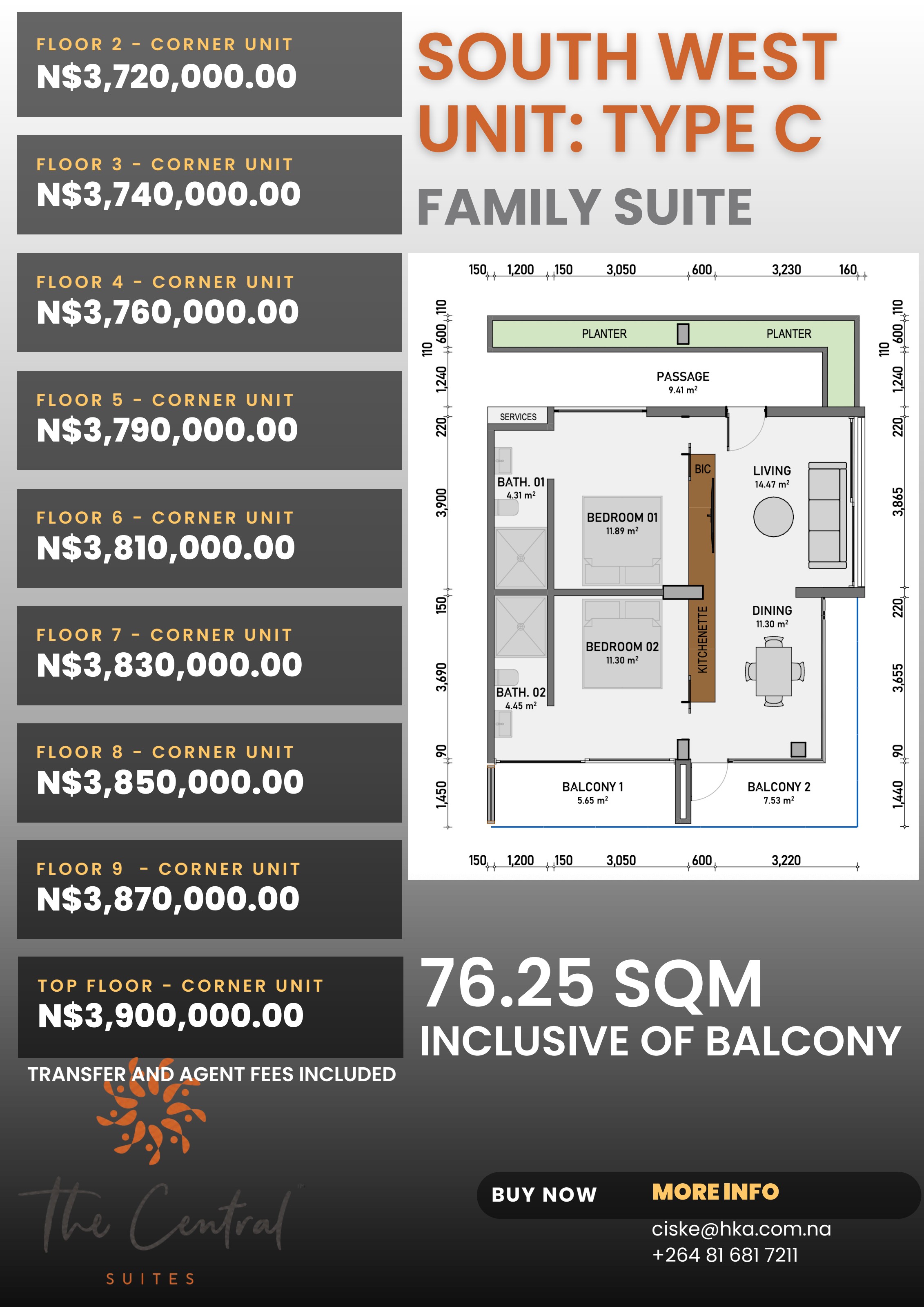 Type C floor plan